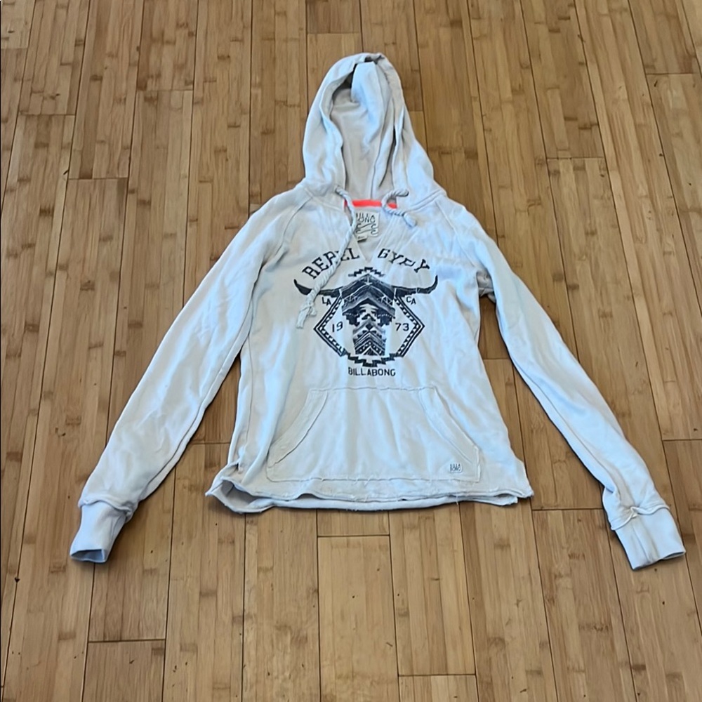 Billabong White Graphic Hoodie